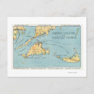 Postal Islas Vineyard y Nantucket de Martha