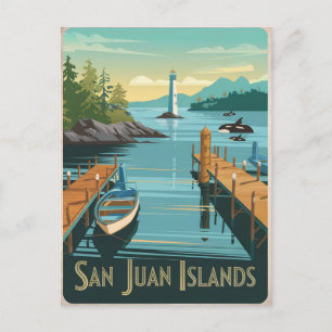Postal Islas Vintage de San Juan