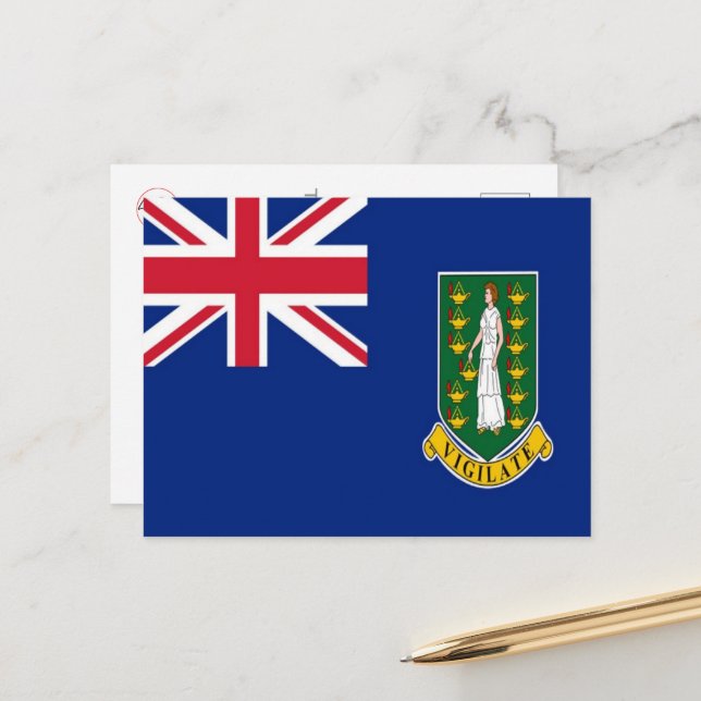 Postal Islas Vírgenes Británicas - Bandera - (Anverso/Reverso In Situ)