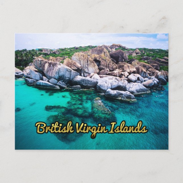 Postal Islas Vírgenes Británicas Los Baños (Anverso)