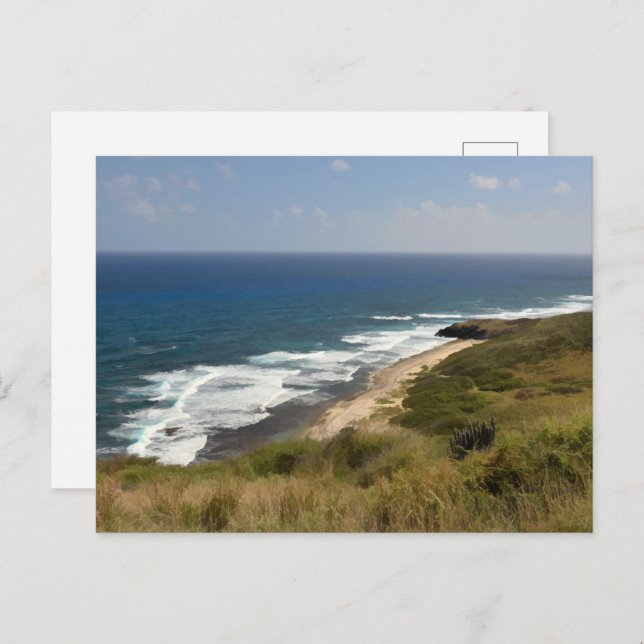 Postal Islas Vírgenes de los Estados Unidos USVI Mar Cari (Anverso / Reverso)