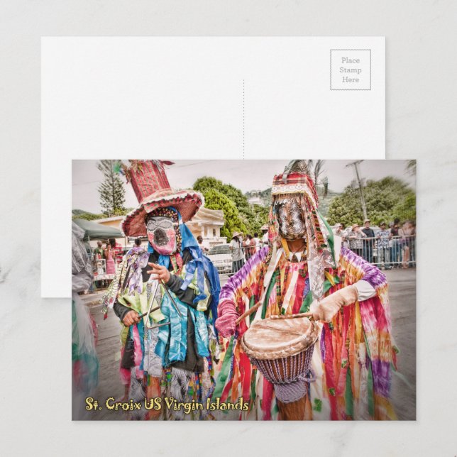 Postal Islas Vírgenes Santa Cruz VI Mascaradas Caribe (Anverso / Reverso)