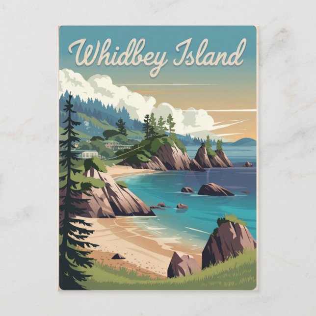 Postal Islas Whidbey Vintage (Anverso)