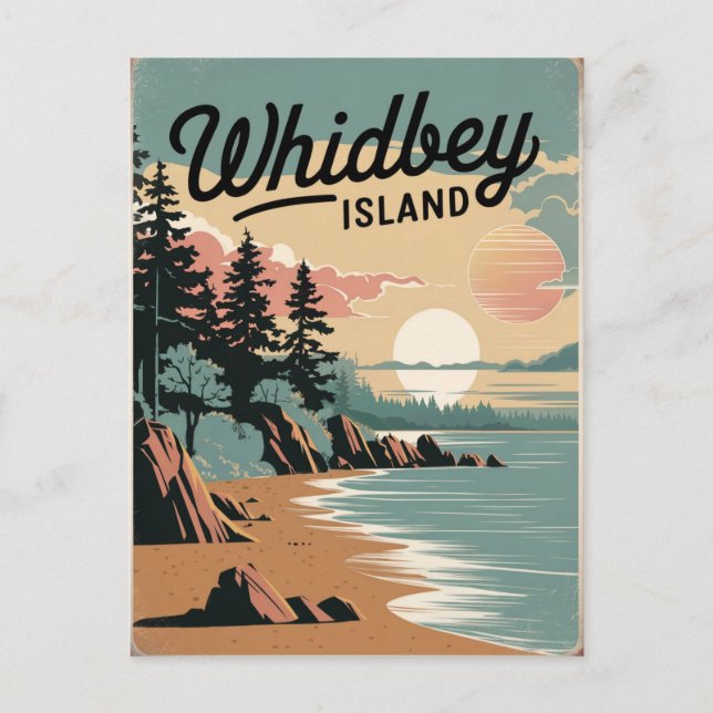 Postal Islas Whidbey Vintage (Anverso)