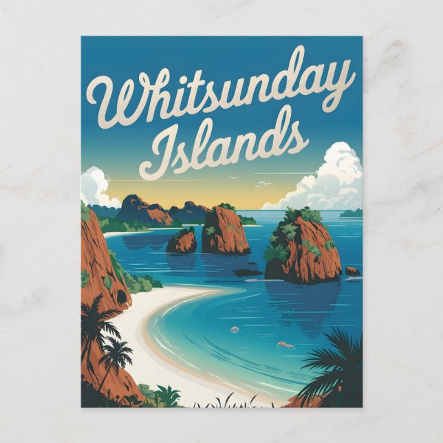 Postal Islas Whitsunday Australia Vintage (Anverso)