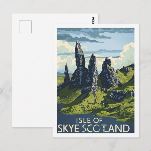 Postal Isle Skye Scotland Vintage Famous Travel Place (Anverso / Reverso)