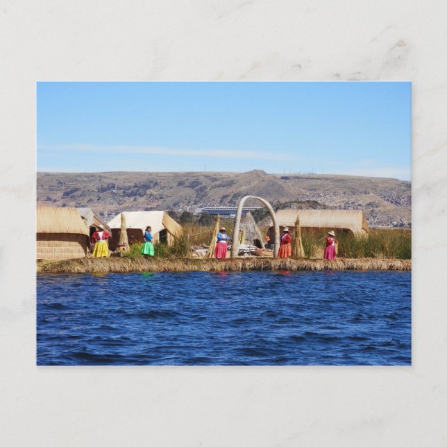 Postal Isleños de Uros (Anverso)