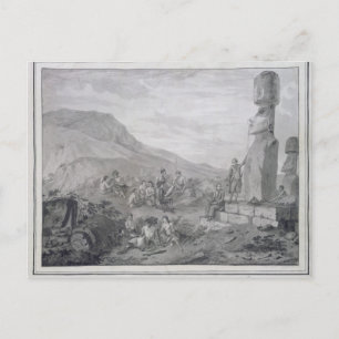 Postal Isleños y monumentos de Isla de Pascua, 1786