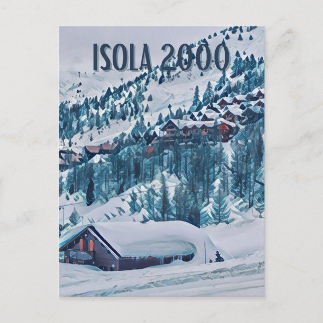 Postal Isola 2000 Station de ski  (Anverso)