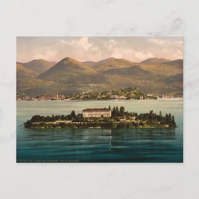 Postal Isola Madre I, Lago Maggiore, Piamonte, Italia (Anverso)