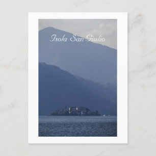 Postal Isola San Giulio, lago Orta, Italia