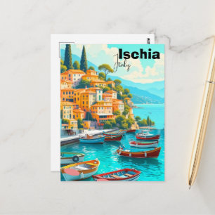 Postal Isquia Italia Impresión de viaje Isquia Decoración