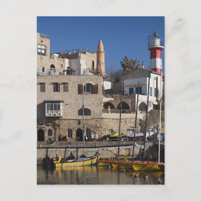 Postal Israel, Tel Aviv, Jaffa, puerto antiguo de Jaffa (Anverso)
