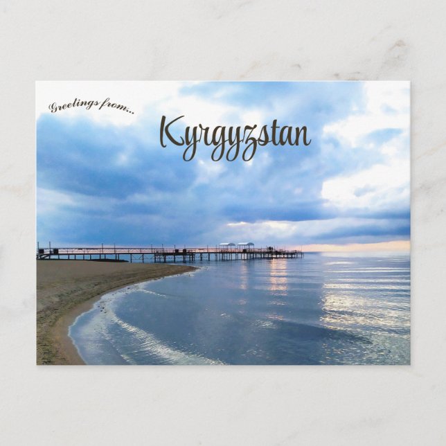 Postal Issyk Kul en Kirguistán (Anverso)