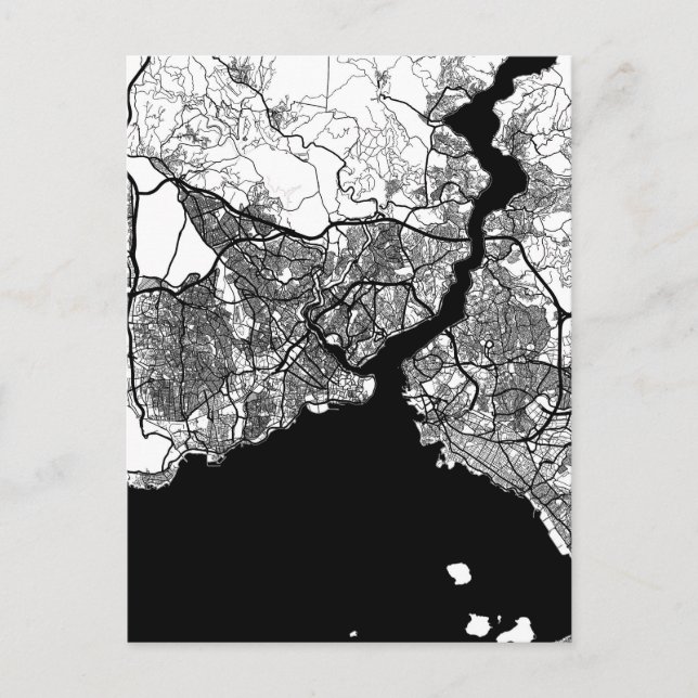 Postal Istanbul Türkiye Map (Anverso)