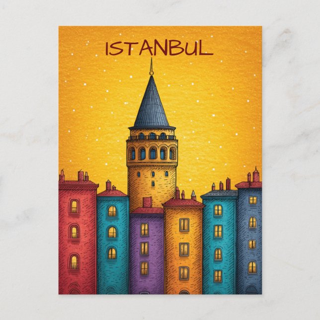 Postal Istanbul Turquia Viajes (Anverso)