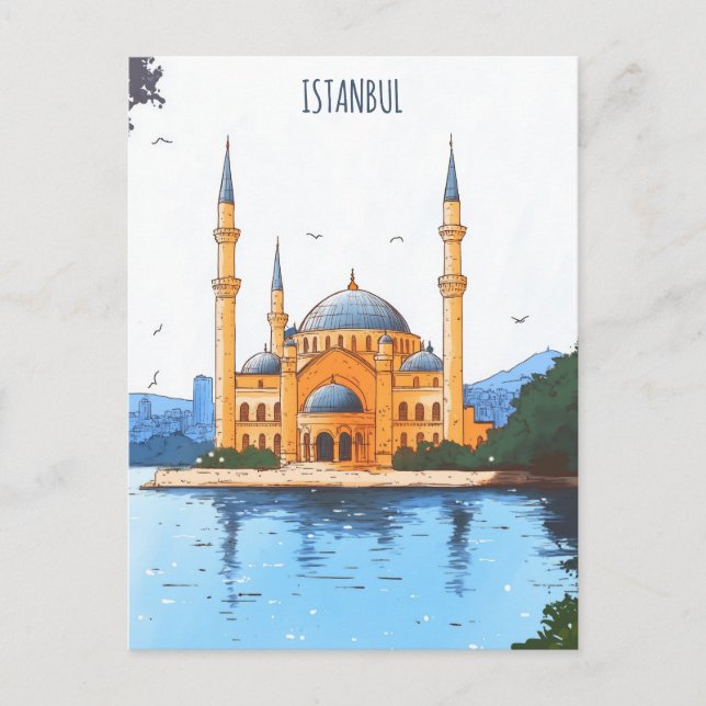 Postal Istanbul Turquia Viajes (Anverso)