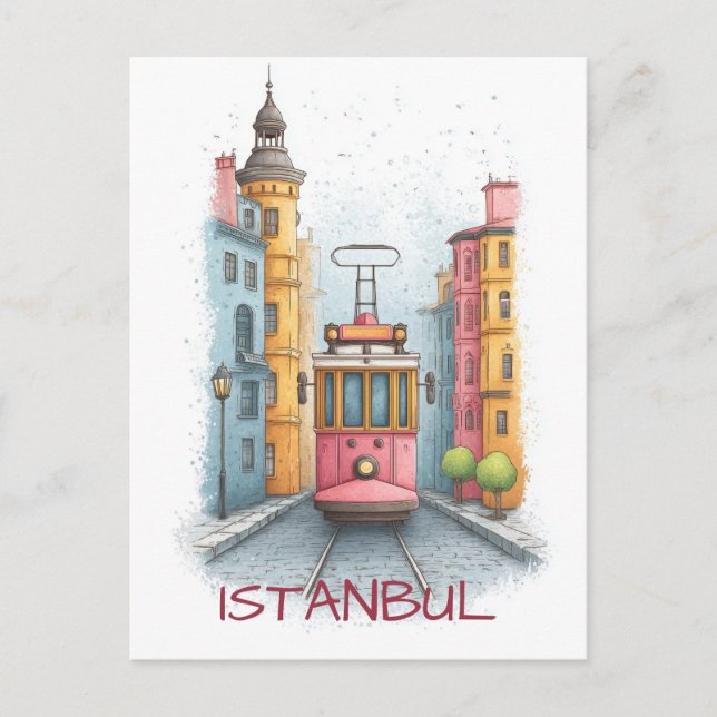 Postal Istanbul Turquia Viajes (Anverso)