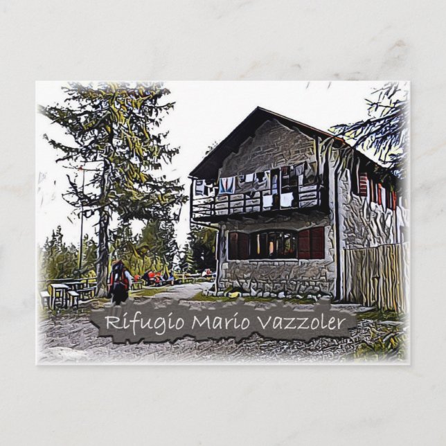 Postal It - alpine hut Mario Vazzoler - Dolomiti - (Anverso)