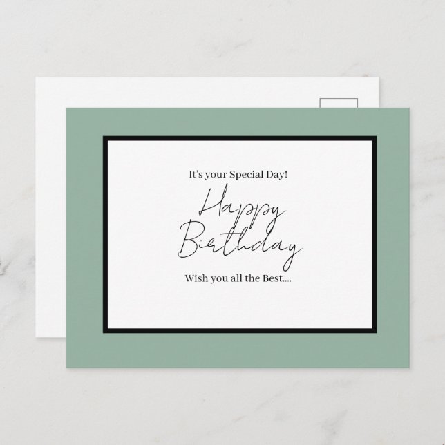 Postal It’s Your Special Day – Happy Birthday Postcard (Anverso / Reverso)