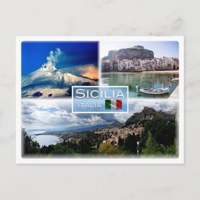 Postal IT Sicilia - Etna - Cefalu' - Taormina - (Anverso)