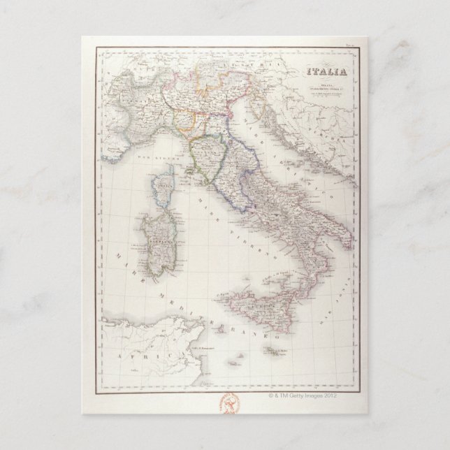 Postal Italia antes de la unificación (Anverso)