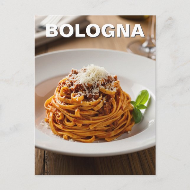 Postal Italia Bologna Tagliatelle al ragú (Anverso)