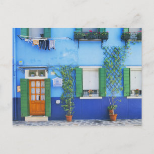 Postal Italia, Burano. Una casa colorida en Burano cerca