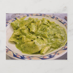 Postal Italia, Camogli. Plato de pasta con pesto