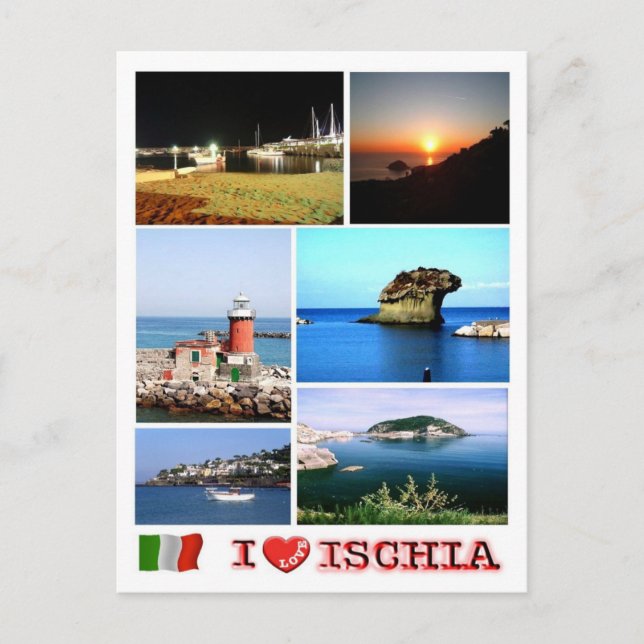 Postal Italia - Campania - Isla de Ischia - Me encanta - (Anverso)