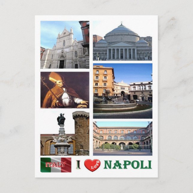 Postal Italia - Campania - Nápoles - I Love - (Anverso)