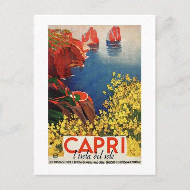 Postal Italia - Capri la Isla del Sol (Anverso)