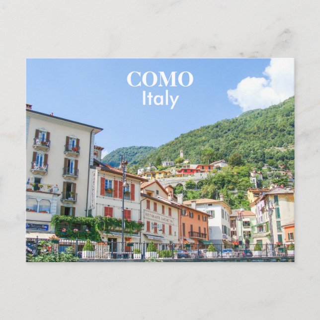 Postal Italia - Casas de Como (Anverso)