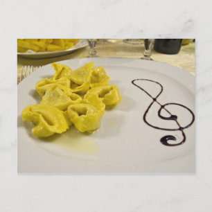 Postal Italia, Cento. Un plato de tortellini de queso