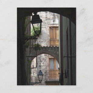 Postal Italia, Cerdeña, Bosa. Detalle de la calle.