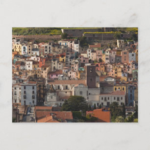 Postal Italia, Cerdeña, Bosa. Vista de la ciudad con Cast