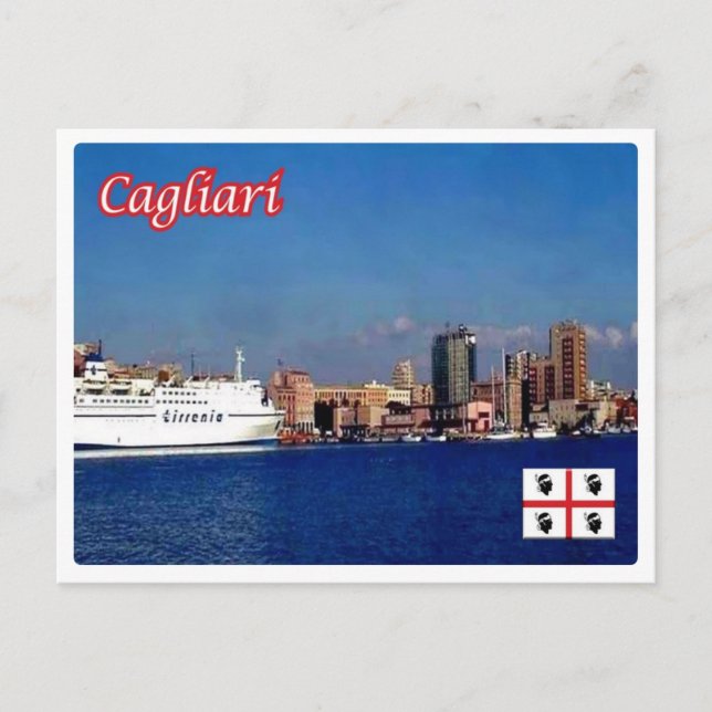 Postal Italia - Cerdeña - Cagliari - Puerto - (Anverso)