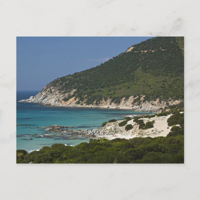 Postal Italia, Cerdeña, Solanas. Playa. (Anverso)