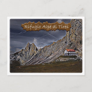 Postal Italia - choza alpina Alpe di Tires - Dolomiti -