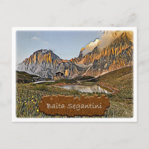Postal Italia - choza alpina Baita Segantini - Dolomiti -