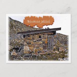Postal Italia - choza alpina Bivacco Jelî - Dolomiti