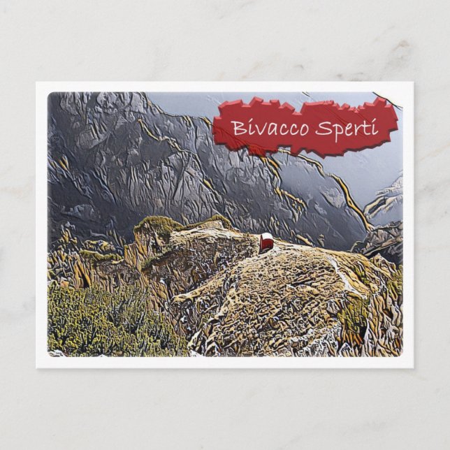 Postal Italia - choza alpina Bivacco Sperti - Dolomiti (Anverso)