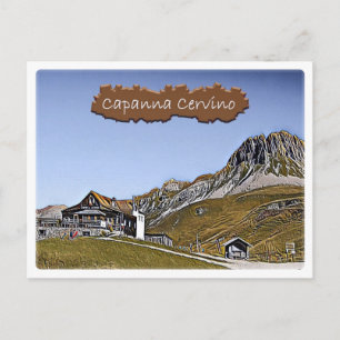 Postal Italia - choza alpina Capanna Cervino - Dolomiti