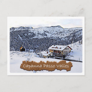 Postal Italia - choza alpina Capanna Passo Valles - Dolom