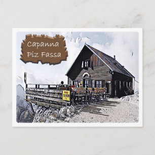 Postal Italia - choza alpina Capanna Piz Fassa - Dolomiti