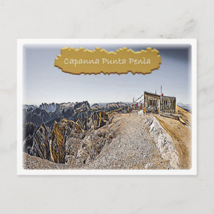 Postal Italia - choza alpina Capanna Punta Penia - Dolomi