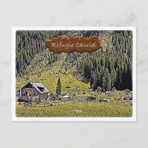 Postal Italia - choza alpina Cauriol - Dolomiti -