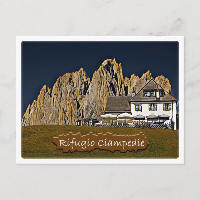 Postal Italia - choza alpina Ciampedie - Dolomiti - (Anverso)