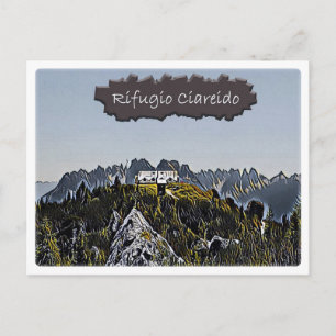 Postal Italia - choza alpina Ciareido - Dolomiti