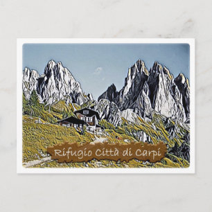 Postal Italia - choza alpina Città di Carpi - Dolomiti -